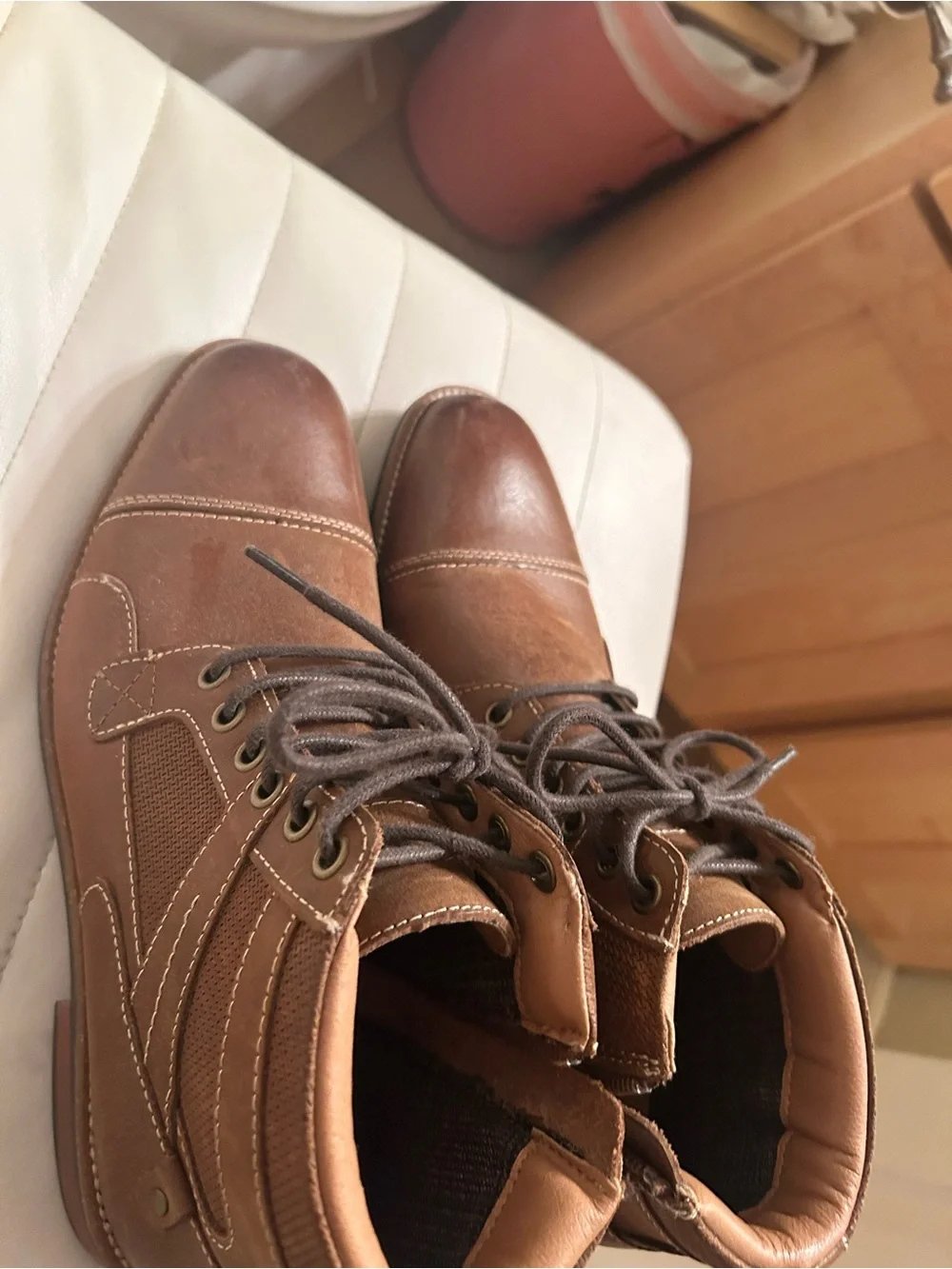 Steve Madden Brown Men's Lace-Up Casual Boots